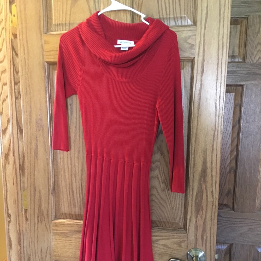 Red Liz Sweater dress, knew length. Never worn